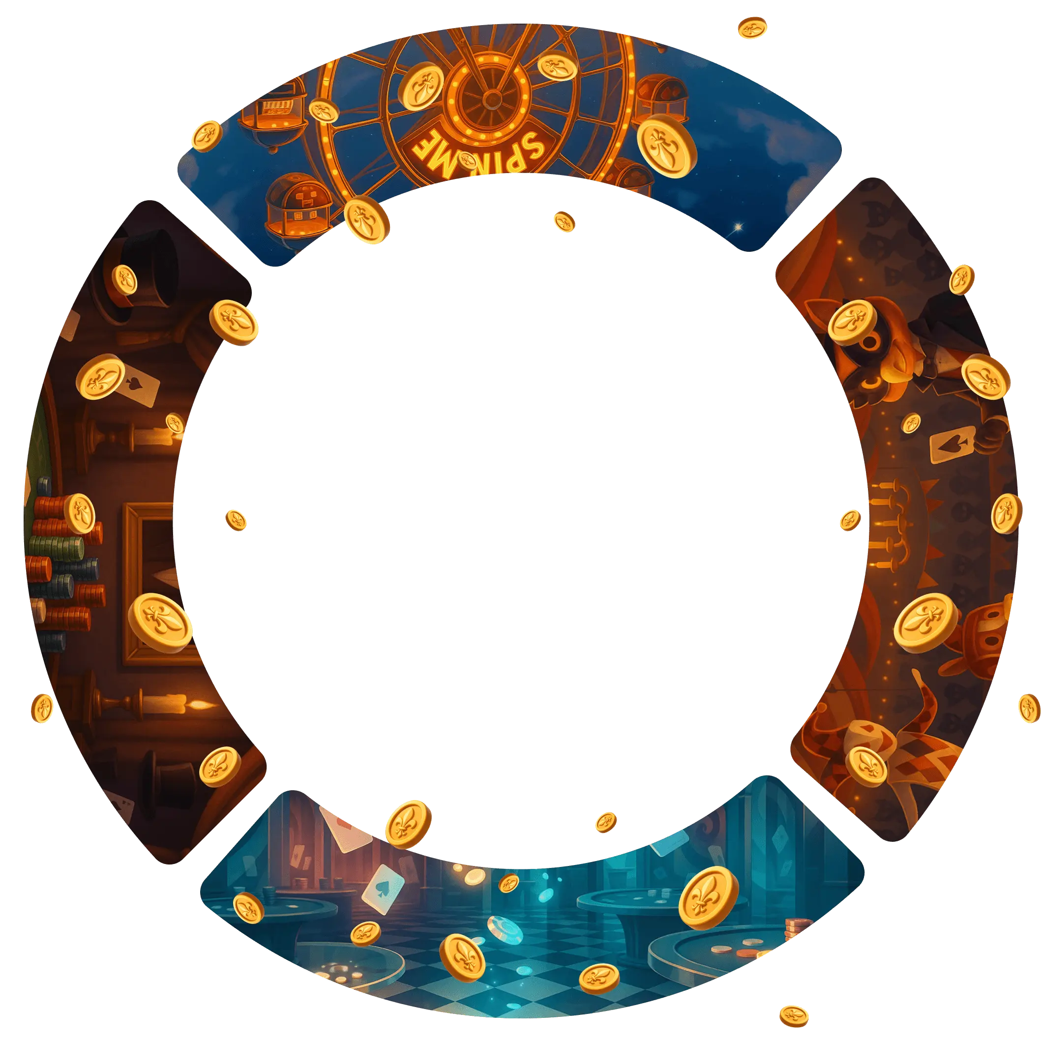 Casinos à paiement rapide France - Roue en arrière-plan